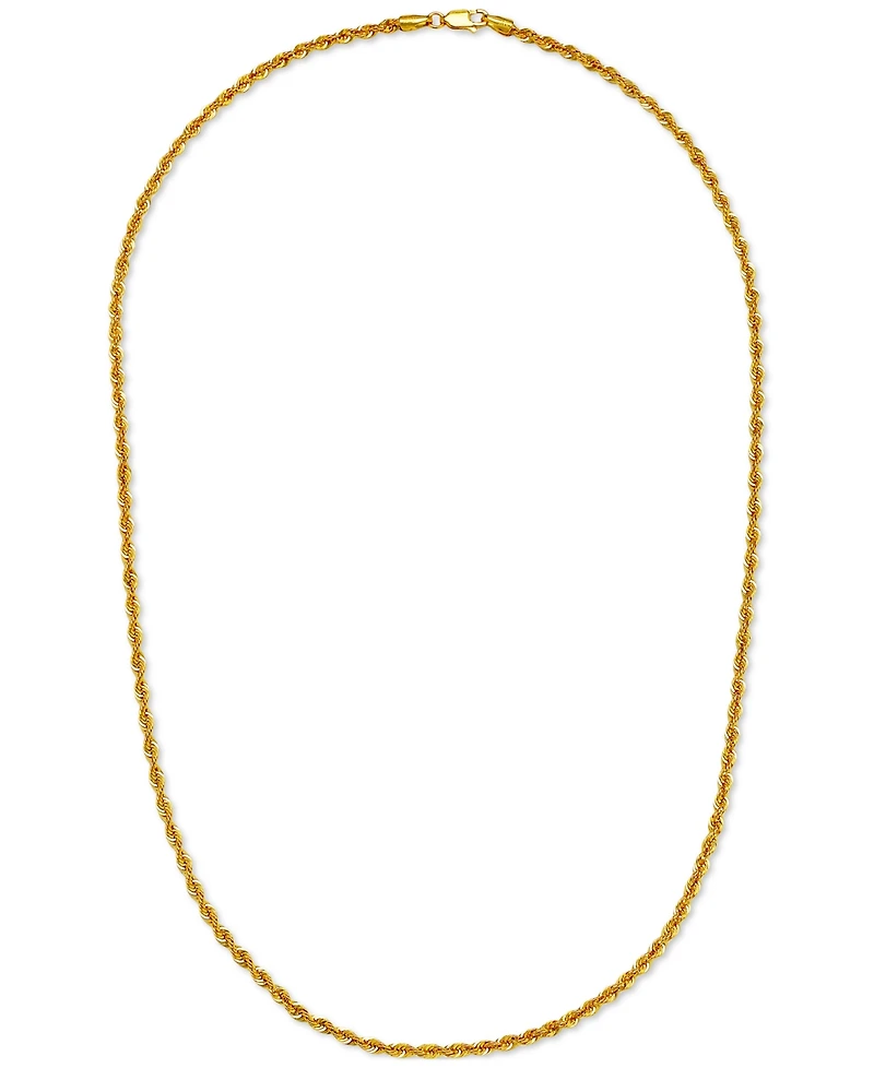 Sparkle Rope 20" Chain Necklace (3mm) in 14k Gold