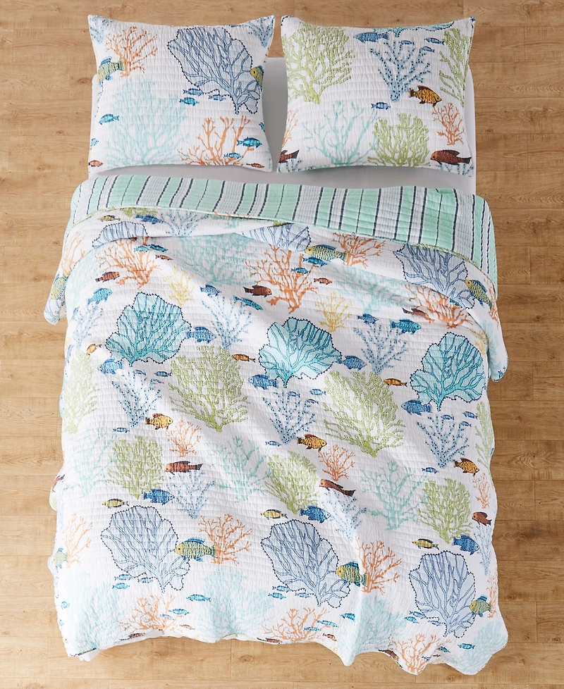 Levtex Deep Sea Reversible 3-Pc. Quilt Set, Full/Queen