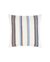 Levtex Tobago Multi Stripe Embroidered Decorative Pillow, 18" x 18"