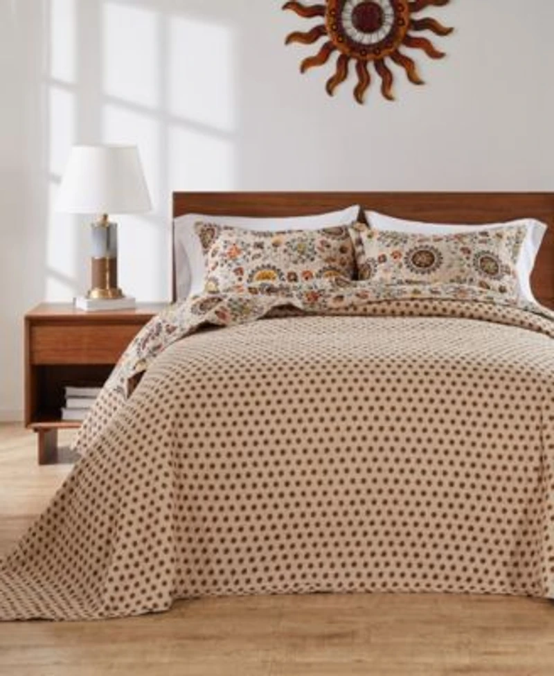 Greenland Home Fashions Andorra 100 Cotton Suzani Boho Bedspread Set