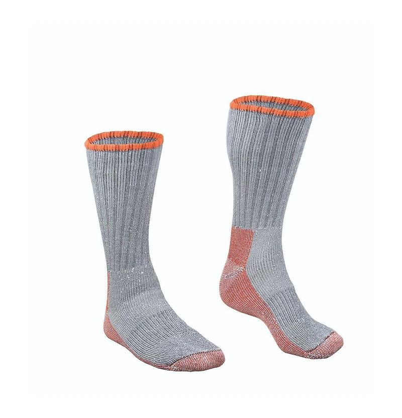 RefrigiWear Men's Leather Boot Sock - Merino Wool, Moisture-Wicking, Reinforced Toe & Heel, Arch Support