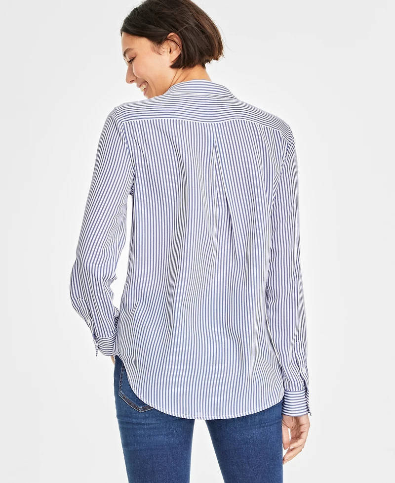 On 34th Women's Button-Front Crepe Shirt