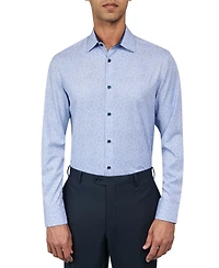 Men's Recycled Slim Fit Floral 4-Way Stretch Performance Dress Shirt