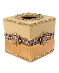 Avanti Braided Medallion Colorblocked Tissue Box Cover