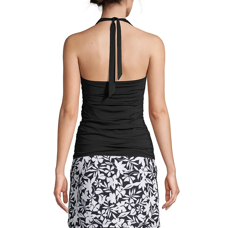 Lands' End Petite Square Neck Halter Tankini Swimsuit Top