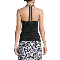Lands' End Petite Square Neck Halter Tankini Swimsuit Top