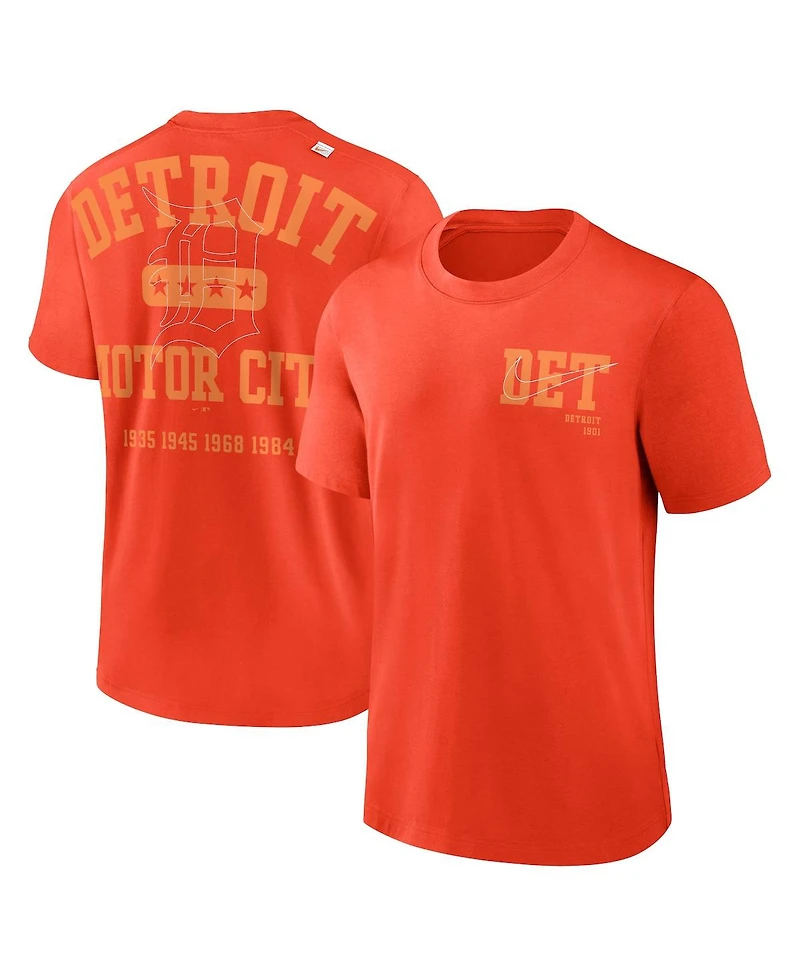 Men's Nike Orange Detroit Tigers Statement Game Over T-shirt
