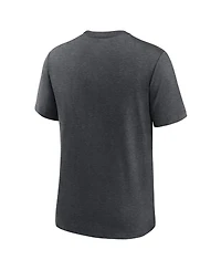 Men's Nike Heather Charcoal Cleveland Guardians Authentic Collection Early Work Tri-Blend Performance T-shirt