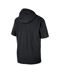 Men's Nike Black Iowa Hawkeyes Coaches Quarter-Zip Short Sleeve Jacket