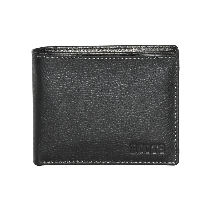 Roots Men's Men Leather Slimfold Wallet with Removable Passcase