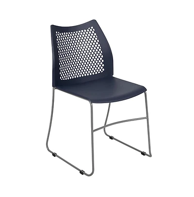 Home And Office Sled Base Stack Chair With Air-Vent Back - Guest Chair