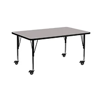 Emma+Oliver Mobile 24X60 Rectangle Hp Laminate Preschool Activity Table