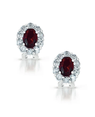 C.z. Sterling Silver Cubic Zirconia Celebrity-inspired Stud Earrings