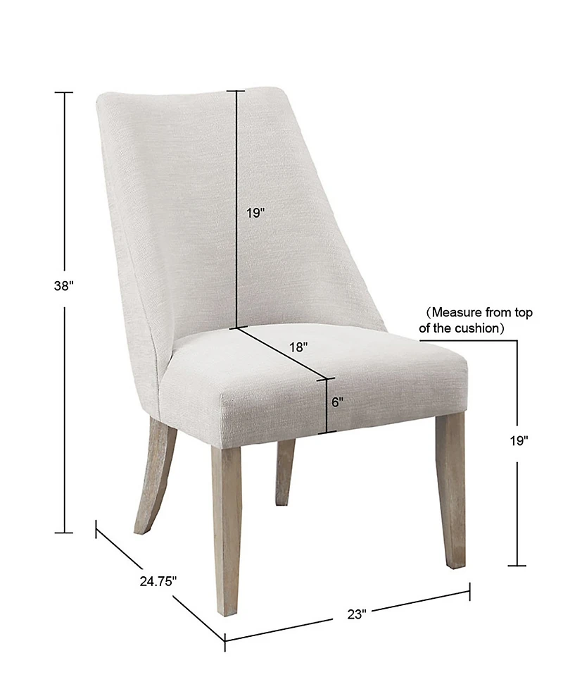 Martha Stewart Collection Winfield 19" High 2 Piece Upholstered Dining Chair