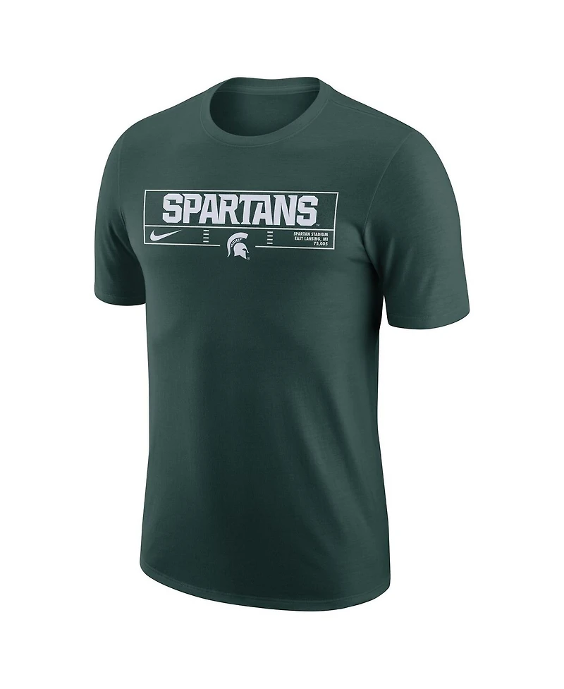 Men's Nike Green Michigan State Spartans Wordmark Stadium T-shirt