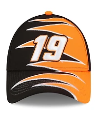 Men's New Era Black, Orange Martin Truex Jr 9FORTY Zig Zag Snapback Adjustable Hat
