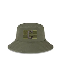 Men's New Era Green Cleveland Guardians 2023 Armed Forces Day Bucket Hat