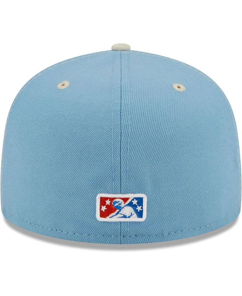 Men's New Era Orange, Light Blue Cielo Azul De Oklahoma City Copa La Diversion 59FIFTY Fitted Hat