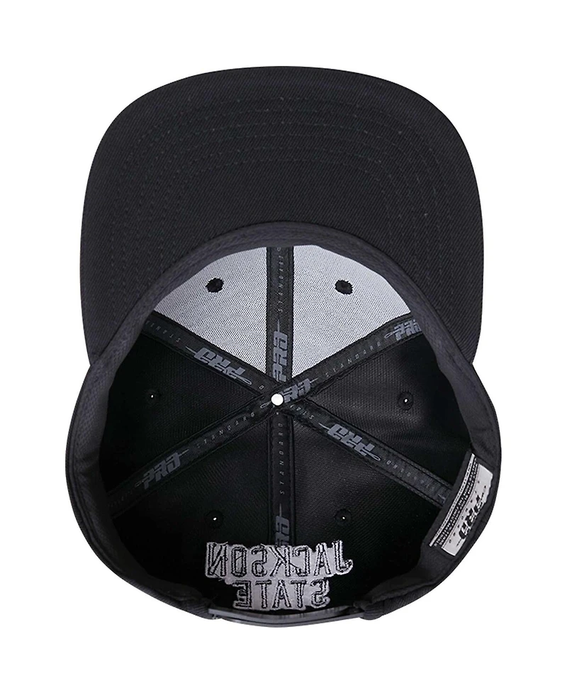 Men's Pro Standard Black Jackson State Tigers Arch Over Logo Evergreen Snapback Hat