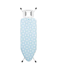 Ironing Board C, 49" x 18", 124 45 Centimeter - Solid Steam Iron Rest, 1" 25 Millimeter White Frame