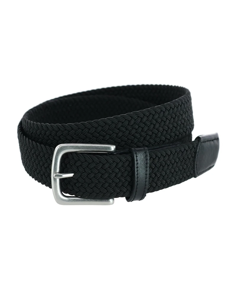 Trafalgar Men's Riverside Solid Stretch Weave Belt