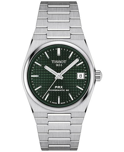 Tissot Unisex Swiss Automatic Prx Powermatic 80 Stainless Steel Bracelet Watch 35mm