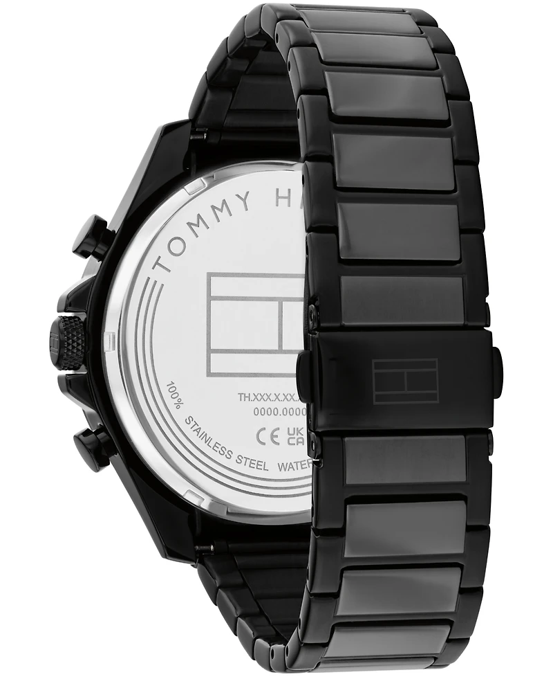 Tommy Hilfiger Men's Multifunction Black Stainless Steel Watch 46mm