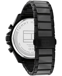 Tommy Hilfiger Men's Multifunction Black Stainless Steel Watch 46mm
