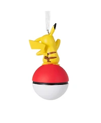 Hallmark Christmas Ornament Pokemon Pikachu on Poke Ball