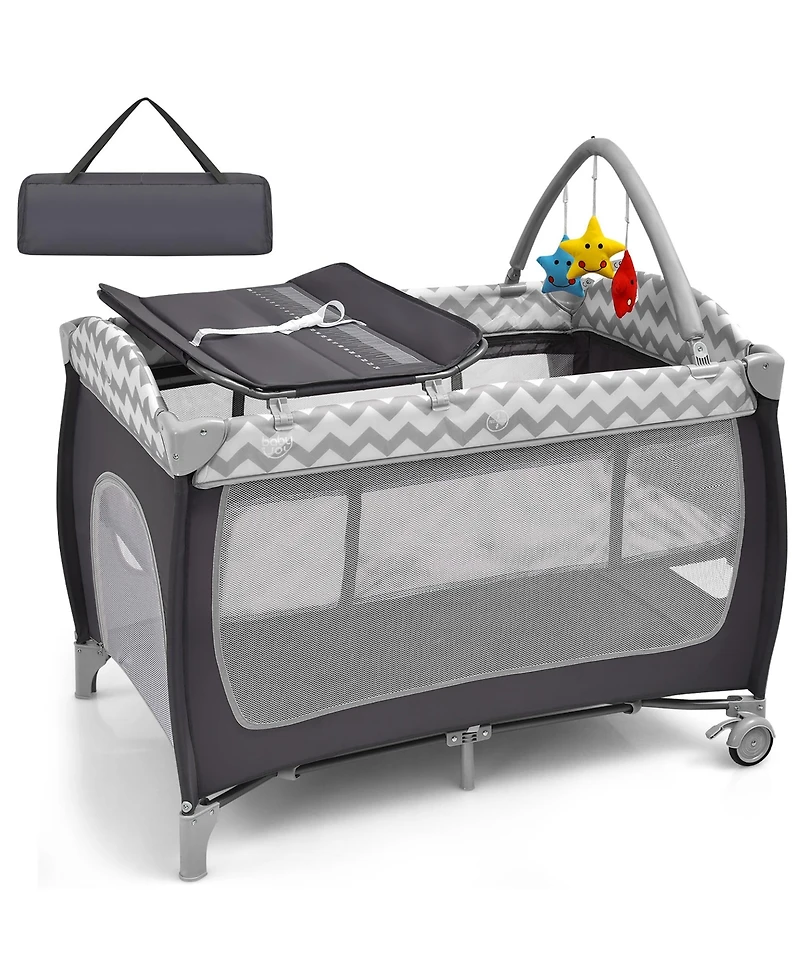 Costway Baby 3 in 1 Playard Portable Nursery Center