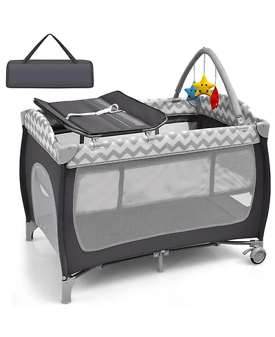 Costway Baby 3 in 1 Playard Portable Nursery Center