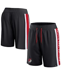 Men's Fanatics Black Portland Trail Blazers Referee Iconic Mesh Shorts