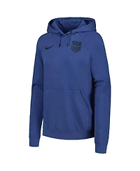 Women's Nike Blue Usmnt Essential Raglan Pullover Hoodie