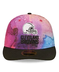 Men's New Era Pink, Black Cleveland Browns 2022 Nfl Crucial Catch Low Profile 59FIFTY Fitted Hat