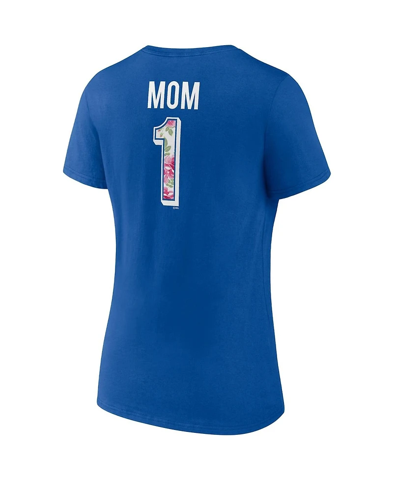 Women's Fanatics Blue St. Louis Blues Team Mother's Day V-Neck T-shirt
