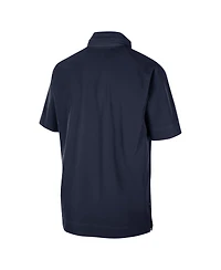 Men's Nike Navy Michigan Wolverines Coaches Half-Zip Short Sleeve Jacket