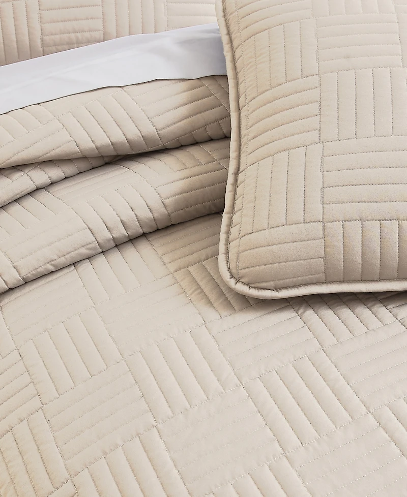 Southshore Fine Linens Grid 3-Pc. Quilt Set, Queen