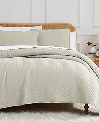 Southshore Fine Linens Solid Color Chevron 2-Pc. Quilt Set, Twin