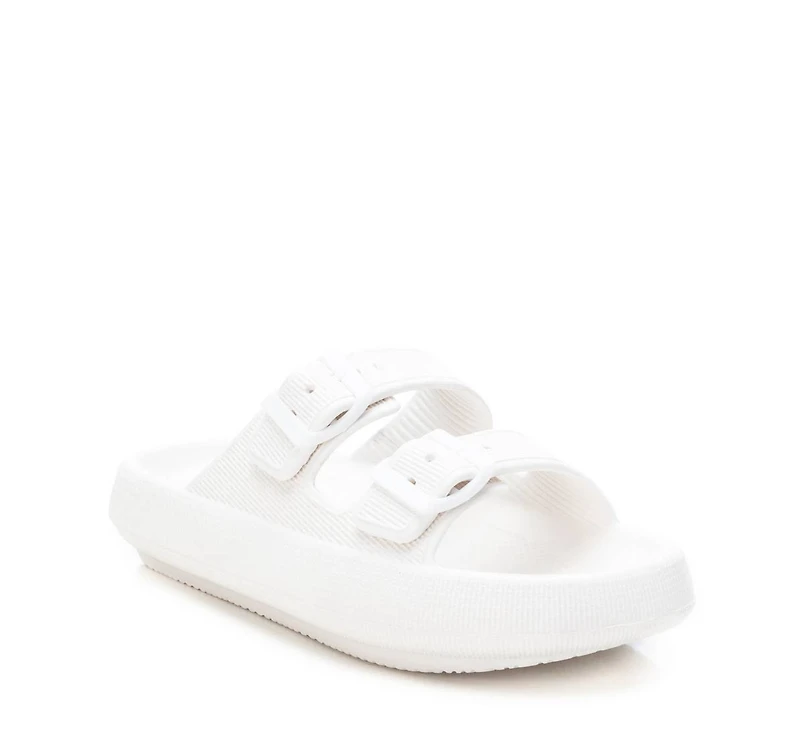 Women's Rubber Flat Sandals By Xti, White