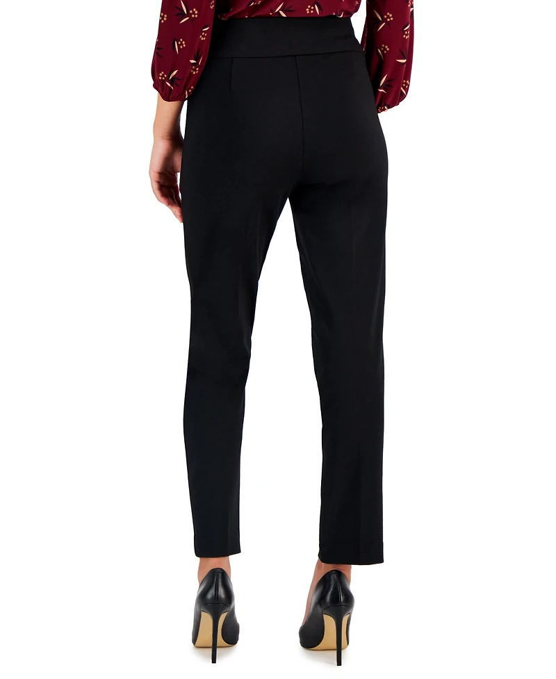 Ak Anne Klein Women's Slim Compression Ankle Pants