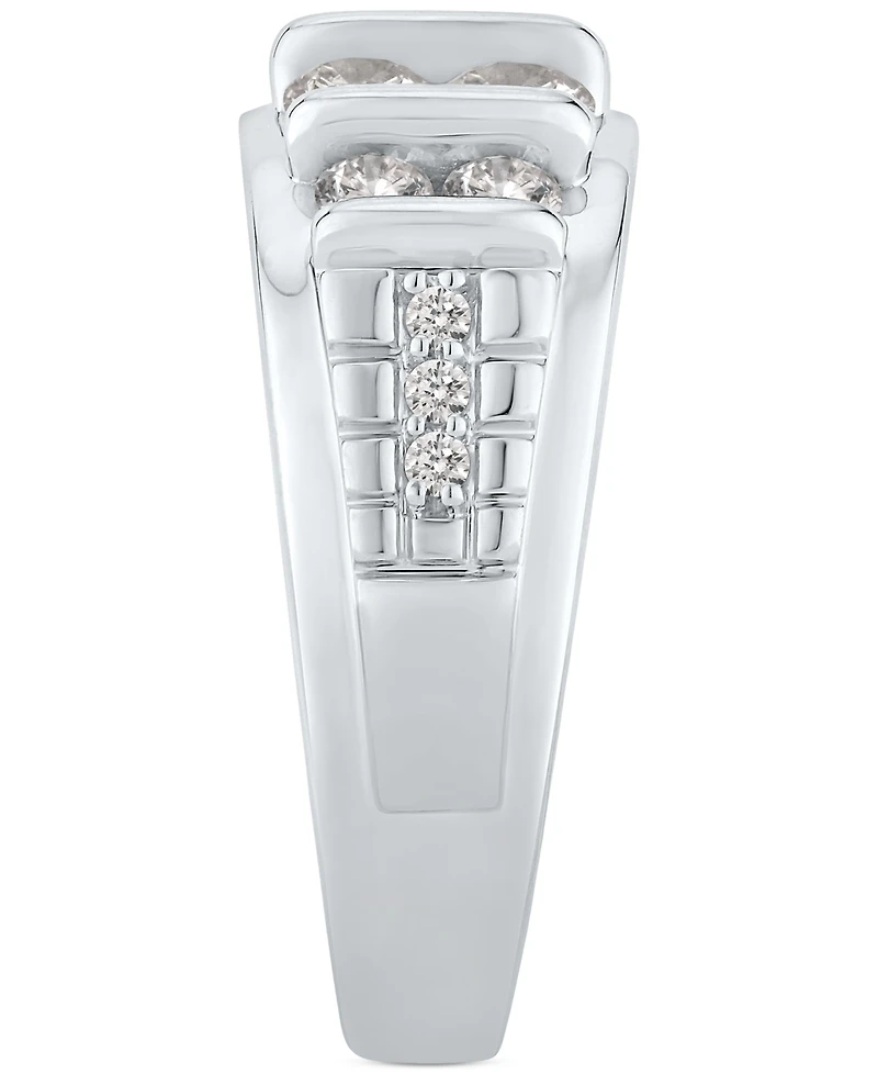 Men's Diamond Graduated Column Band (2 ct. t.w.) in 10k White Gold
