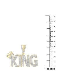 Men's Diamond King & Crown Pendant (1/2 ct. t.w.) in 10k Gold