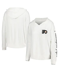 Women's Concepts Sport White Philadelphia Flyers Accord Hacci Long Sleeve Hoodie T-shirt