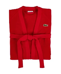 Lacoste Home Logo Patch 100% Cotton Pique Bath Robe