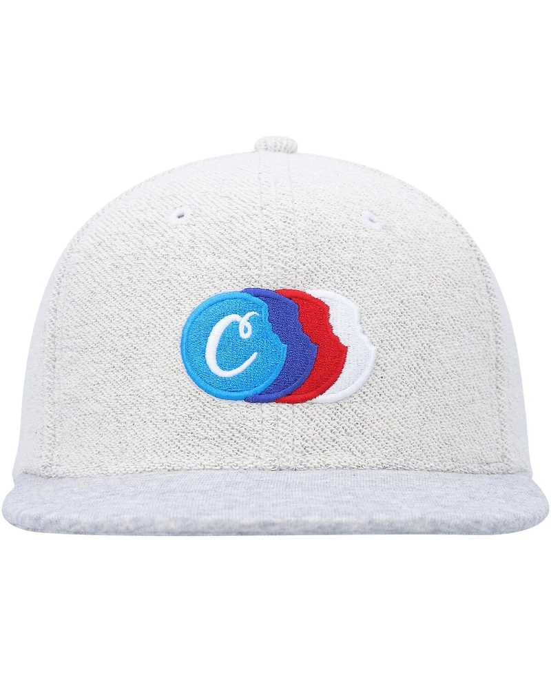 Men's Cookies Heather Gray Back to Back French Terry Snapback Hat
