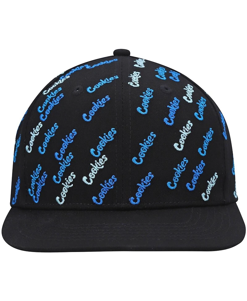 Men's Cookies Triple Beam Allover Print Snapback Hat