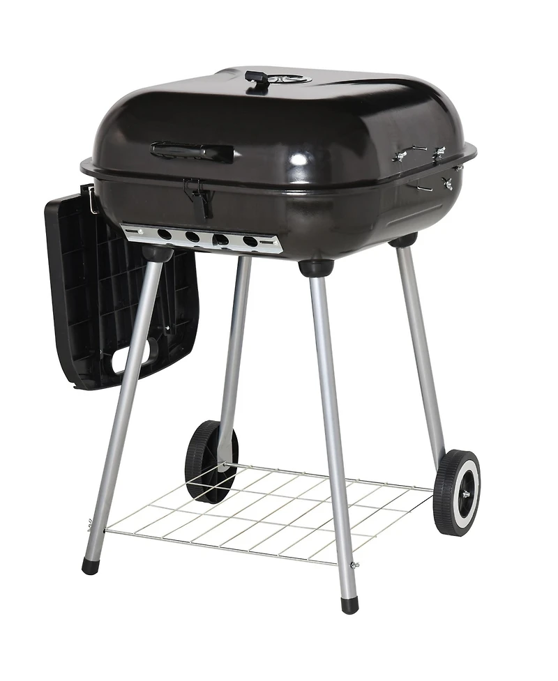 Outsunny 22 inch Portable Bbq Charcoal Steel Grill Camping Backyard Cooking