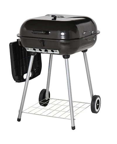 Outsunny 22 inch Portable Bbq Charcoal Steel Grill Camping Backyard Cooking