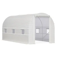 Outsunny Walk-in Tunnel house, Roll Up Door, 14.6'x6.6'x6.6',