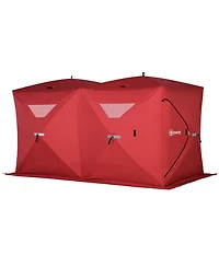 Outsunny 8 People Ice Fishing Shelter Pop-up Ice Fishing Tent,